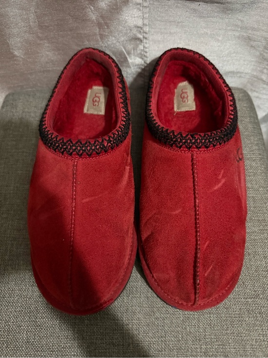 UGG Men\'s Red Suede Slip-On Loafers